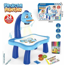 Столик з проєктором YM 6886 Штрих = 70104 (48/2) на батарейках, музика, 3 диски, фломастери, в коробці