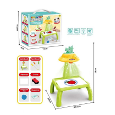 Столик з проєктором ZF 1004 G (60)  на батарейках, “Динозавр”, підсвітка, диски, фломастери, в коробці