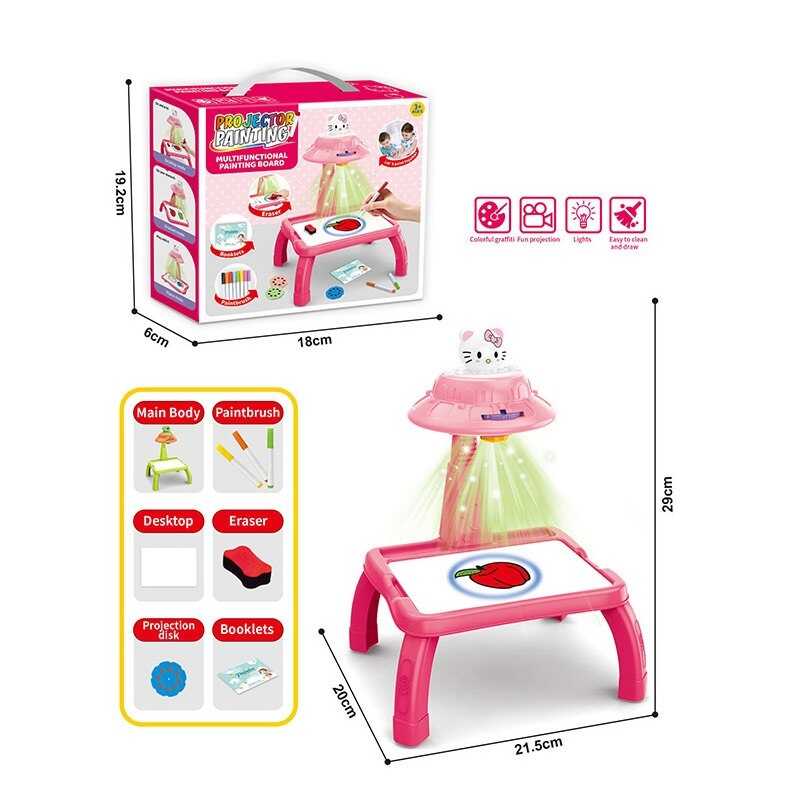 Столик з проєктором ZF 1004 K (60) на батарейках, герой, підсвітка, диски, фломастери, в коробці Столик з проєктором ZF 1004 K (60) на батарейках, герой, підсвітка, диски, фломастери, в коробці