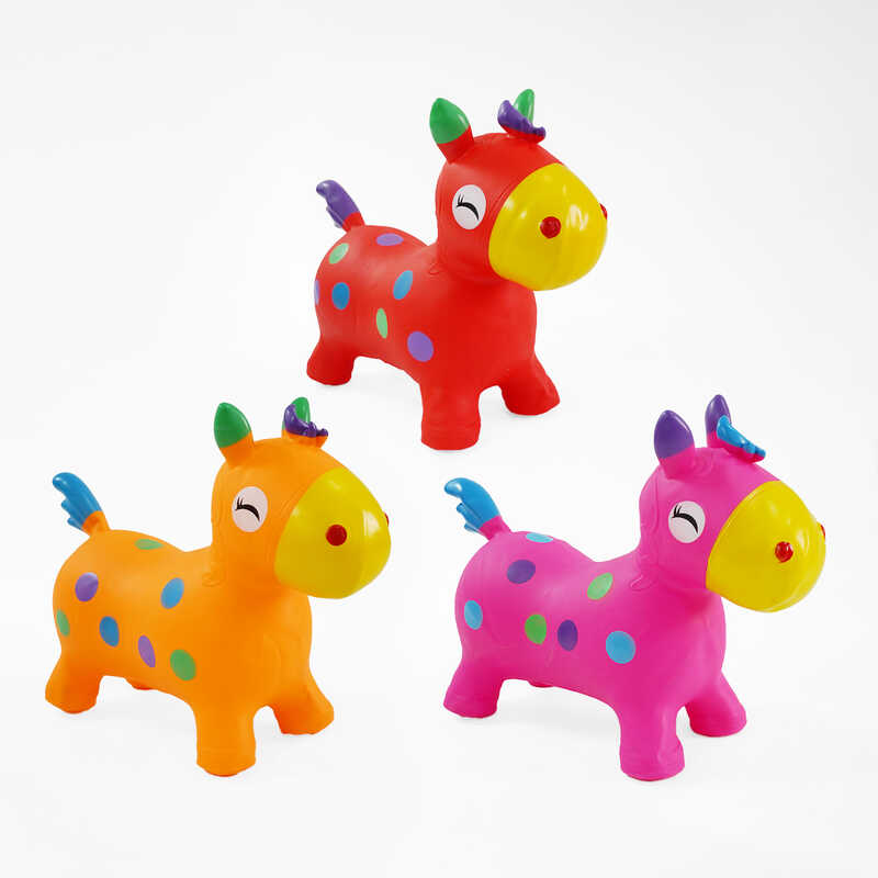 Стрибун гумовий C 54930 (30) 3 кольори, висота 46 см, вага 1300 грамів, у пакеті, ВИДАЄТЬСЯ ТІЛЬКИ МІКС ВИДІВ