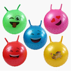 Стрибун гумовий C 72552 (80) діаметр 43 см, ручки-вушка, в пакеті, ВИДАЄТЬСЯ ТІЛЬКИ МІКС ВИДІВ