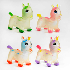 Стрибун гумовий M 48560 (30) 4 види, “Єдиноріг“, вага 1300 грамів, у пакеті, ВИДАЄТЬСЯ ТІЛЬКИ МІКС ВИДІВ