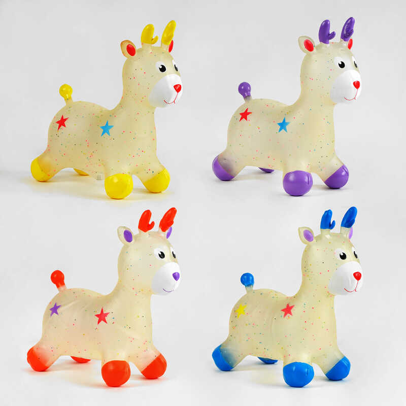 Стрибун гумовий M 48561 (30) 4 види, “Олень“, вага 1300 грамів, у пакеті, ВИДАЄТЬСЯ ТІЛЬКИ МІКС ВИДІВ