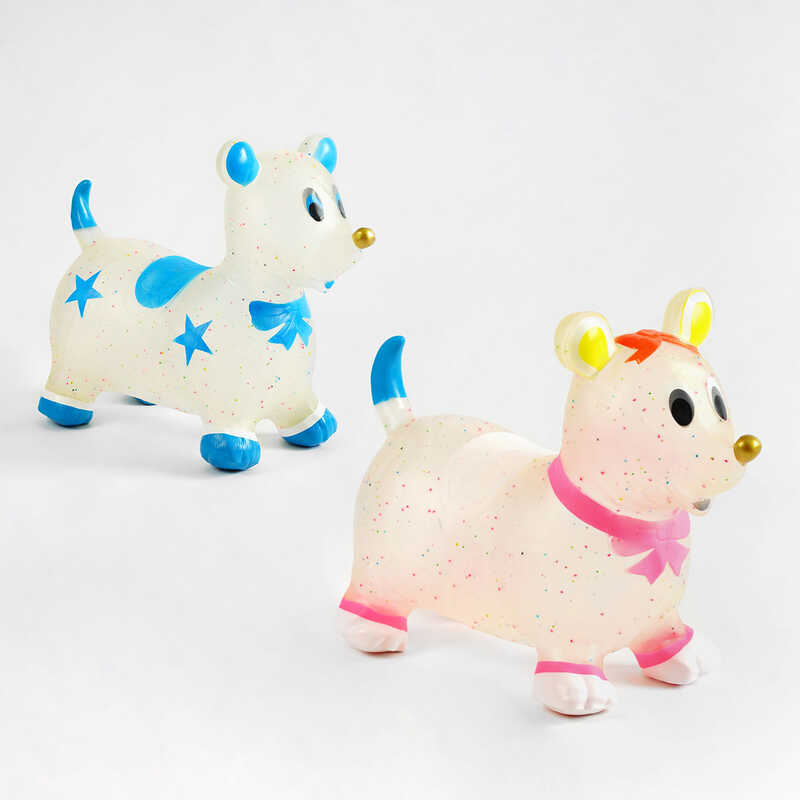 Стрибун гумовий M 48562 (30) 2 види, “Собачка“, вага 1300 грамів, у пакеті