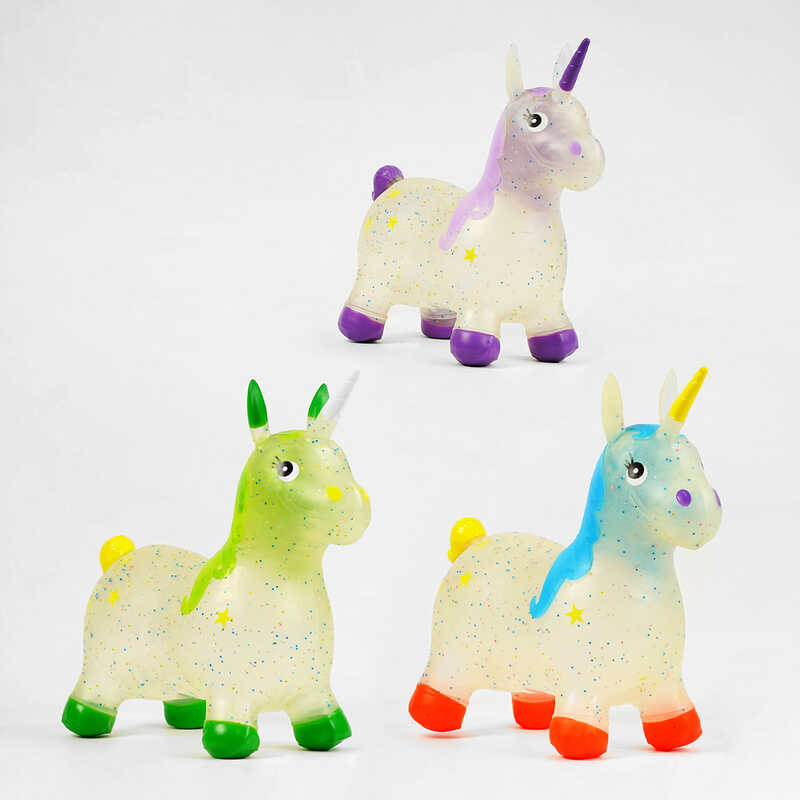 Стрибун гумовий С 59402 (30) 3 види, “Єдиноріг“, вага 1300 грамів, у пакеті, ВИДАЄТЬСЯ ТІЛЬКИ МІКС ВИДІВ