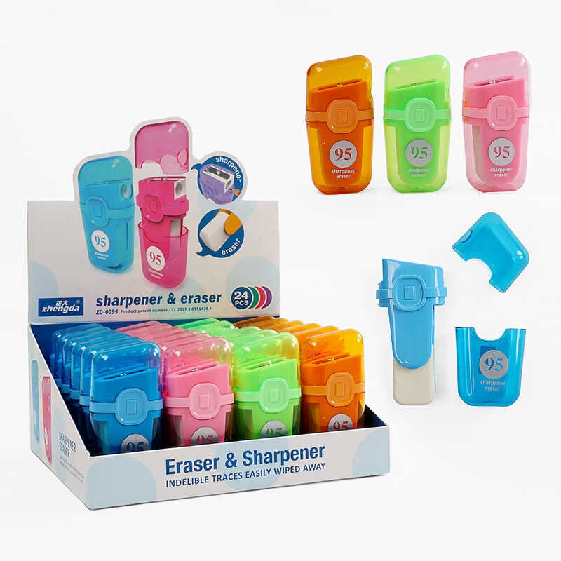 Стругачка C 60880 (20) ЦІНА ЗА 24 ШТУКИ В БЛОЦІ, гумка