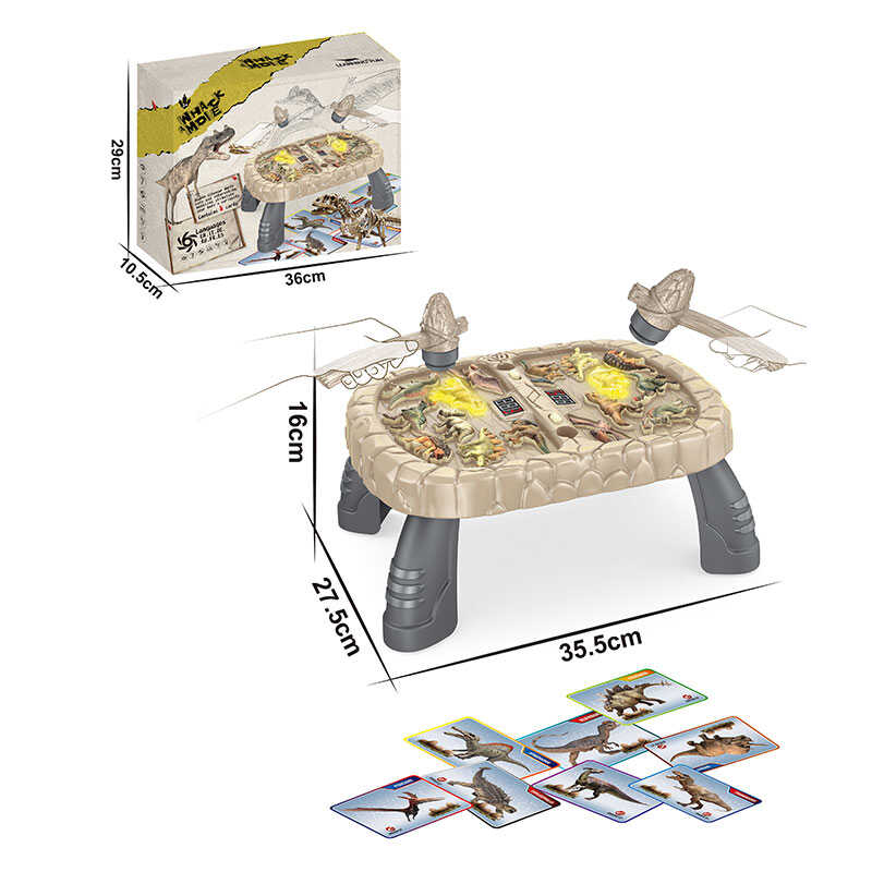 Стукалка 3691 (10) підсвічування, мелодії, звуки, фрази, 6 мов, 3 варіанти гри, регулювання гучності, столик, картки, в коробці