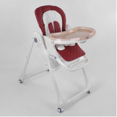 Стільчик для годування Toti W-22019 (1) м“який PU, м“який вкладиш, 4 колеса, знімний столик, в коробці