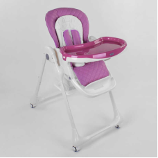 Стільчик для годування Toti W-62005 (1) м“який PU, м“який вкладиш, 4 колеса, знімний столик, в коробці