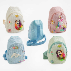 Сумочка C 68110 (300) прикрашена фігурками мультгероїв, одне відділення, регульований ремінець, ВИДАЄТЬСЯ ТІЛЬКИ МІКС ВИДІВ, у пакеті