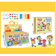 Тісто для ліплення 5828 C (10) ЦІНА ЗА 12 ШТУК В БЛОЦІ, 4 кольори тіста, форми, приладдя