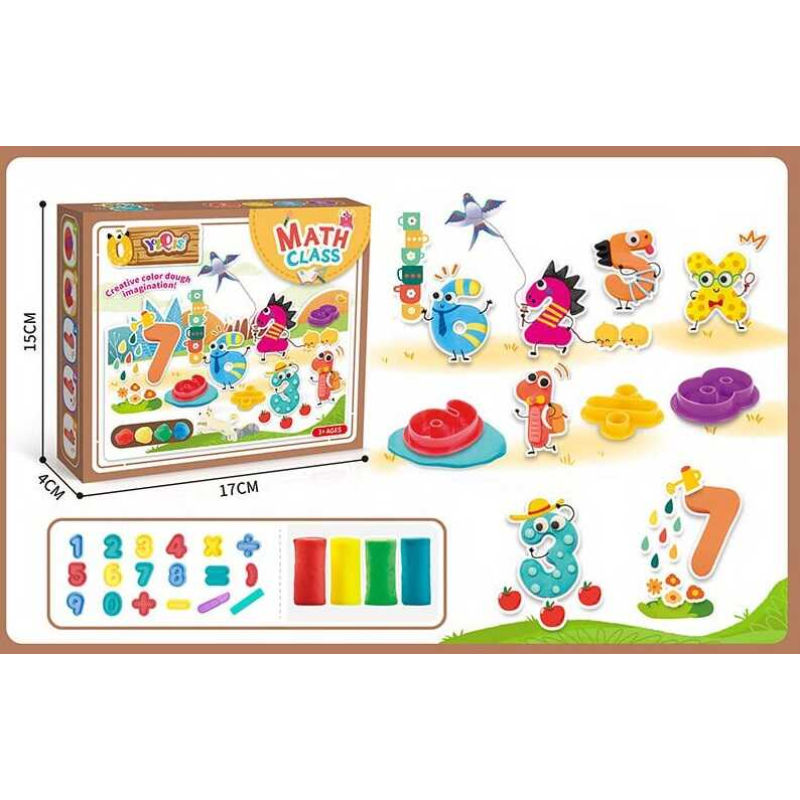 Тісто для ліплення 5829 C (120/2) 4 кольори, 16 форм, в коробці