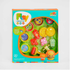 Тісто для ліплення 5838-128 (60/2) “Кухар“, 5 кольорів, аксесуари, у коробці