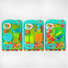 Тісто для ліплення 5838-160 /161/162 (72/2) 3 види, 5 кольорів тіста, аксесуари, на листі