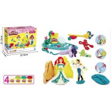 Тісто для ліплення 6623 A (48/2) 4 баночки із тістом, форми, екструдери, фігурка, в коробці