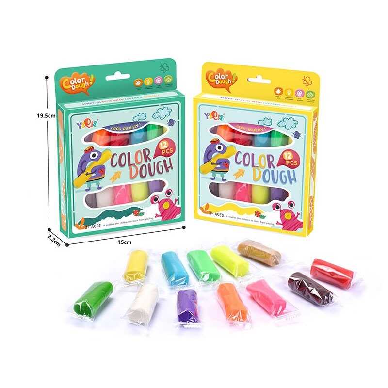 Тісто для ліплення 6818 (72) 2 види, 12 кольорів, в коробці