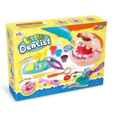 Тісто для ліплення 6818-3 (36/2) “Маленький дантист“, аксесуари, трафарети, бормашинка, 4 кольори тіста, в коробці