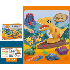 Тісто для ліплення 8653 (48/2) екструдер, 10 кольорів тіста, форми, інструменти, в коробці