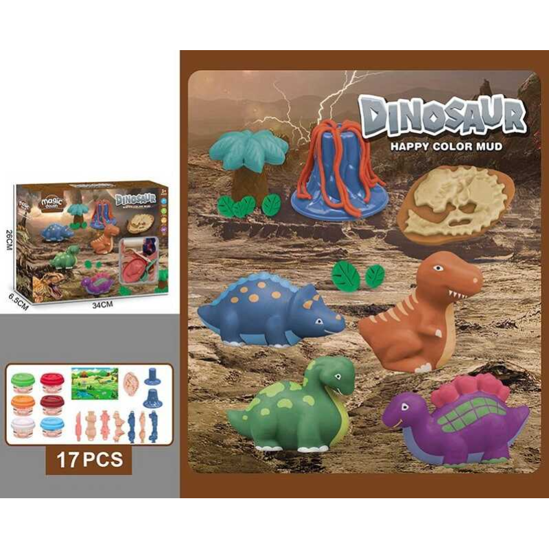 Тісто для ліплення 8661 (36/2) 6 кольорів тіста, форми, екструдери, в коробці