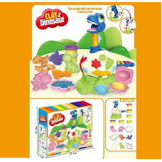 Тісто для ліплення SM 8069 (48/2) “Динозаври”, 6 кольорів тіста, форми, в коробці