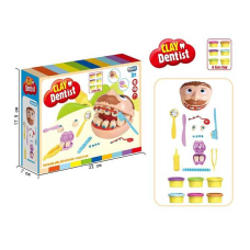 Тісто для ліплення SM 8097 (48/2) “Стоматолог”, муляжі щелеп, рот чоловічка відкривається, 6 баночок з тістом, форма для виготовлення зубів, інструменти, в коробці