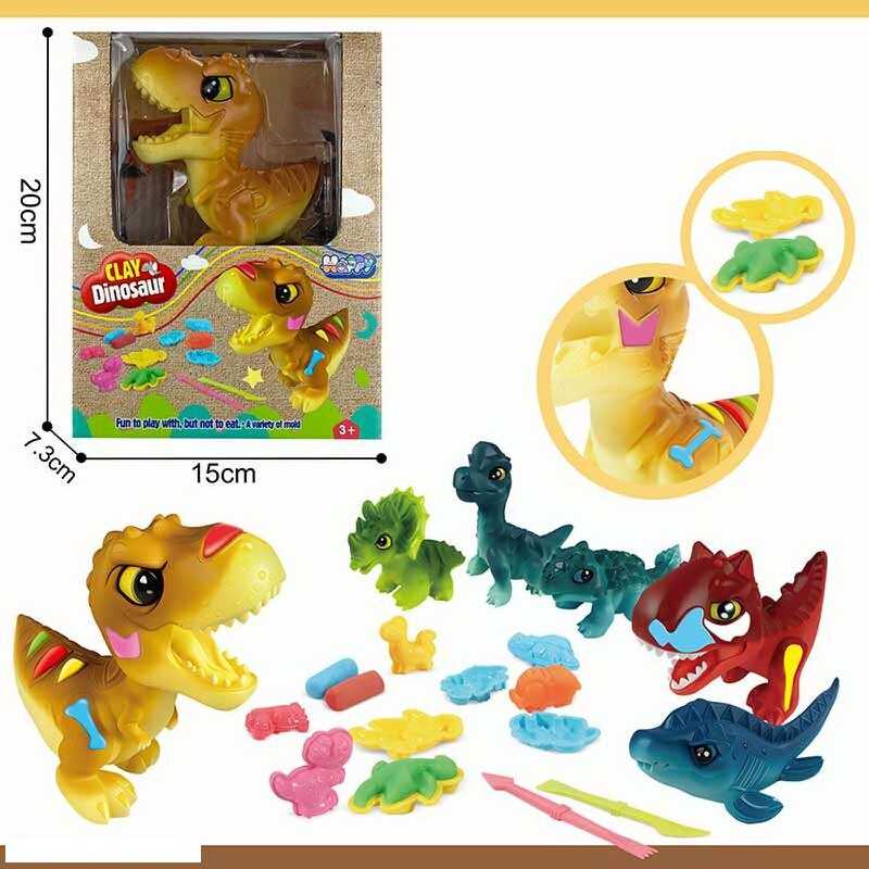 Тісто для ліплення SM 8116 (72/2) “Динозаврик”, 6 формочок, 6 кольорів тіста, фігурка, інструменти, в коробці