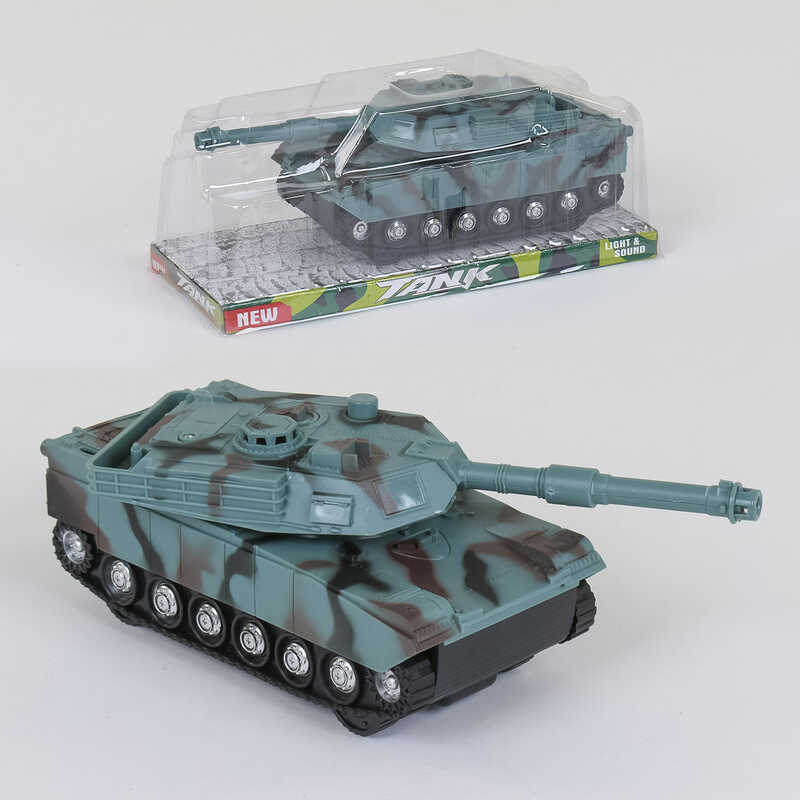 Танк 383-22 D (120) інерційний, світло, звук, поворотна вежа, в слюди Танк 383-22 D (120) інерційний, світло, звук, поворотна вежа, в слюди