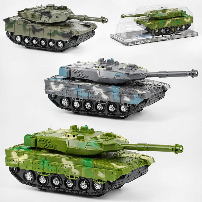 Танк 383-23 D/24D/24D1 (48/2) “Tank Model“, 2 кольори, світло, інерція, тріскачка, рухоме дуло, у слюді