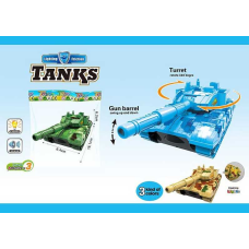 Танк 7702 (240/2) 3 кольори, інерція, звук, підсвічування, у пакеті