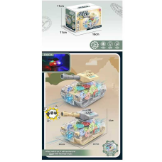 Танк HJ - 678 (108/2) підсвічування, мелодія, рухомі шестерні, автоматичні повороти дула, колеса вільного ходу, в коробці