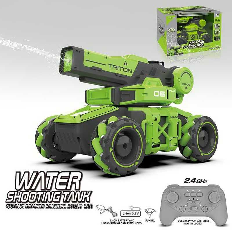 Танк на радіокеруванні SL 8014 A (18) стріляє водою, обертання на 360°, ковзання, пульт 2,4 GHz, акум. 3.7V, USB-кабель, роликові колеса, тріскачка, лійка, в коробці Танк на радіокеруванні SL 8014 A (18) стріляє водою, обертання на 360°, ковзання, пульт 2,4 GHz, акум. 3.7V, USB-кабель, роликові колеса, тріскачка, лійка, в коробці