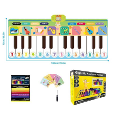 Танцювальний килимок 638-22 (12) 180 х 4 х 72 см, на батарейках, музичні інструменти, ноти, запис, режим пам“яті, музика, в коробці