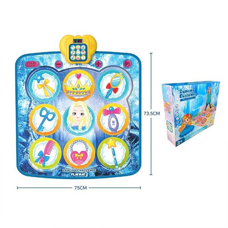 Танцювальний килимок 638-9 (24/2) озвучення англійською мовою, на батарейках, 84 х 72 см, музика, пісні, підсвічування, 5 рівнів гри, в коробці Танцювальний килимок 638-9 (24/2) озвучення англійською мовою, на батарейках, 84 х 72 см, музика, пісні, підсвічування, 5 рівнів гри, в коробці