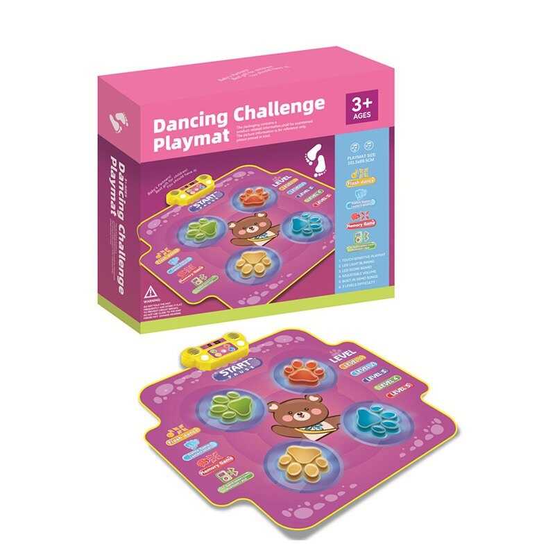 Танцювальний килимок YQ 3311 (12) звук, bluetooth, килимок і табло підсвічується, музика, рівні складності та режими гри, розмір 100х102 см, в коробці