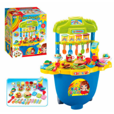 Тісто для ліплення 008-99 (4) 5 баночок тіста, візок на колесах, аксесуари, в коробці