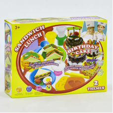 Тісто для ліплення 8328 (12) “Сендвіч-Ланч“, 10 баночок тіста, аксесуари, ковпак, в коробці