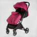 Візок прогулянковий дитячий “JOY“ Comfort L-20115 (1) колір РОЖЕВИЙ, рама сталь з алюмінієм, футкавер, підсклянник, телескопічна ручка