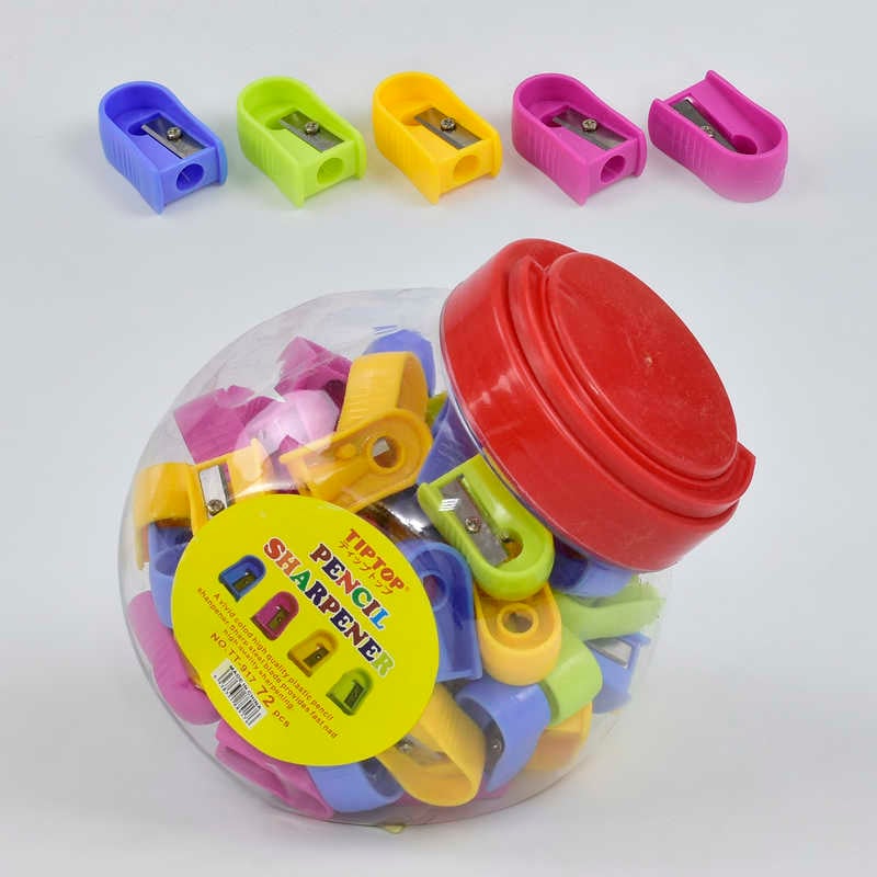Стругачка для олівців 0595 (4320) 4 кольори / ЦІНА ЗА 1ШТ / 72 шт в колбі Стругачка для олівців 0595 (4320) 4 кольори / ЦІНА ЗА 1ШТ / 72 шт в колбі