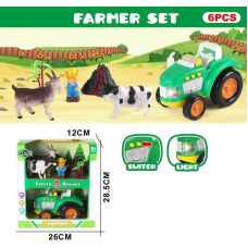 Трактор 500-714 (36) підсвічування, звук, тварини, фермер, аксесуари, в коробці