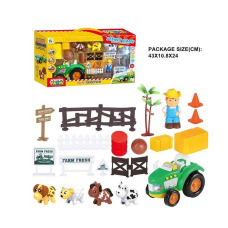Трактор 500-756 (24) підсвічування, звук, тварини, фермер, аксесуари, в коробці
