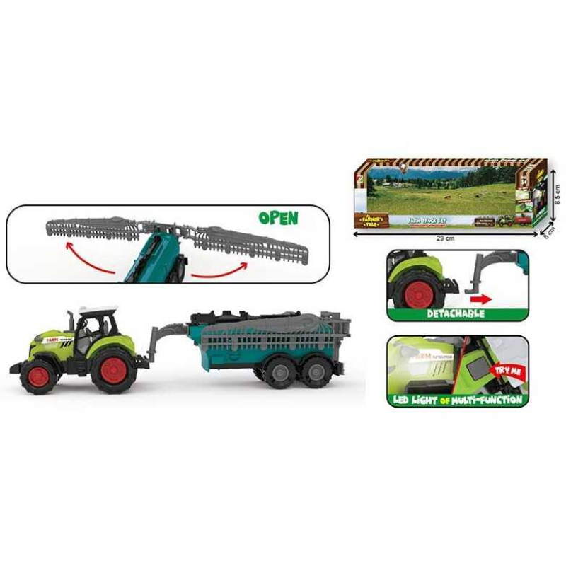 Трактор 550-4 P (120/2) підсвічування, звук, причіп, в коробці Трактор 550-4 P (120/2) підсвічування, звук, причіп, в коробці