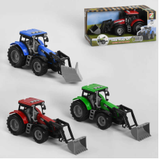 Трактор 550-46 J (48/2) 3 види, інерція, на батарейках, підсвічування фар, звуки роботи техніки, рухомі деталі, в коробці, ВИДАЄТЬСЯ ТІЛЬКИ МІКС ВИДІВ