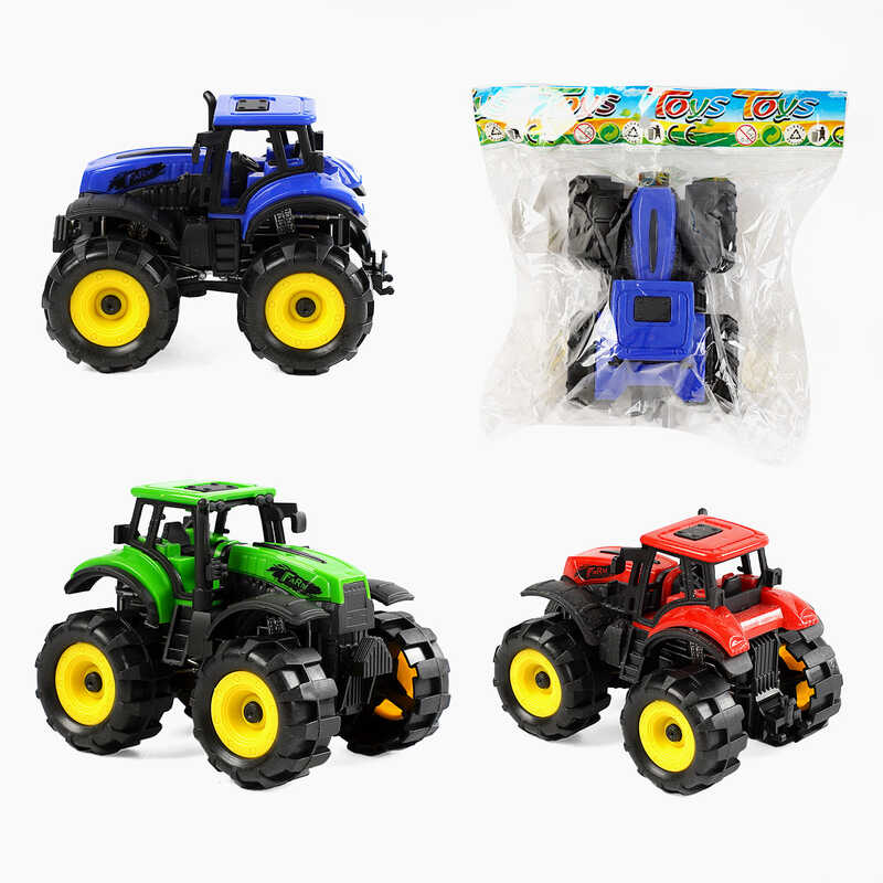 Трактор 6609-7 (360/2) 3 кольори, інерційний механізм, в пакеті, ВИДАЄТЬСЯ ТІЛЬКИ МІКС ВИДІВ
