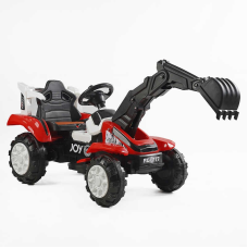 Трактор електричний JOY Т-29571 (1) двигун 25W, акумулятор 6V, USB-роз’єм, музика, звуки, регулювання гучності, рухомий ківш, підсвічування, в коробці