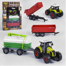 Трактор з причепами 550-17 E (24) світло, звук, інерція, 2 види, в коробці