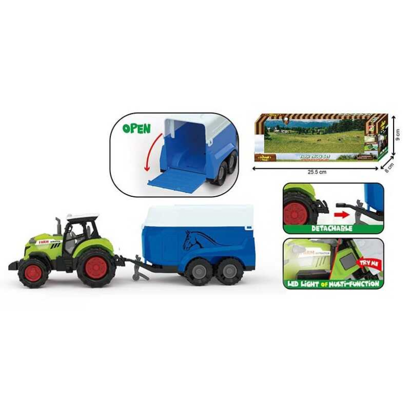 Трактор з причепом 550-3 P (120/2) підсвічування, звук, в коробці