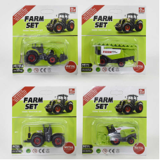 Трактор металопластик SQ 82011-2 (504/2) 4 види, 1шт на листі, ВИДАЄТЬСЯ ТИЛЬКИ МІКС ВИДІВ