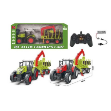 Трактор на радіокеруванні 99-59 B (16) 2 кольори, масштаб 1:18, металопластик, причіп, гумові шини, підсвічування, акум. 3.7V, пульт 2.4G, USB-кабель, режим демонстрації, в коробці