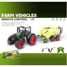 Трактор на радіокеруванні YJ 142-3 (15) акумулятор 3.7. V, USB кабель, пульт керування, масштаб 1:16, причіп, в коробці