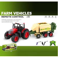 Трактор на радіокеруванні YJ 142-5 (15) акумулятор 3.7. V, USB кабель, пульт керування, масштаб 1:16, причіп, в коробці
